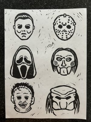 "Masked Men" 9x12 print
